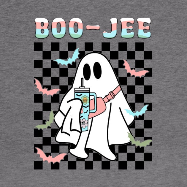 Spooky Season Cute Ghost Halloween Costume Boujee Boo-Jee by JennyArtist